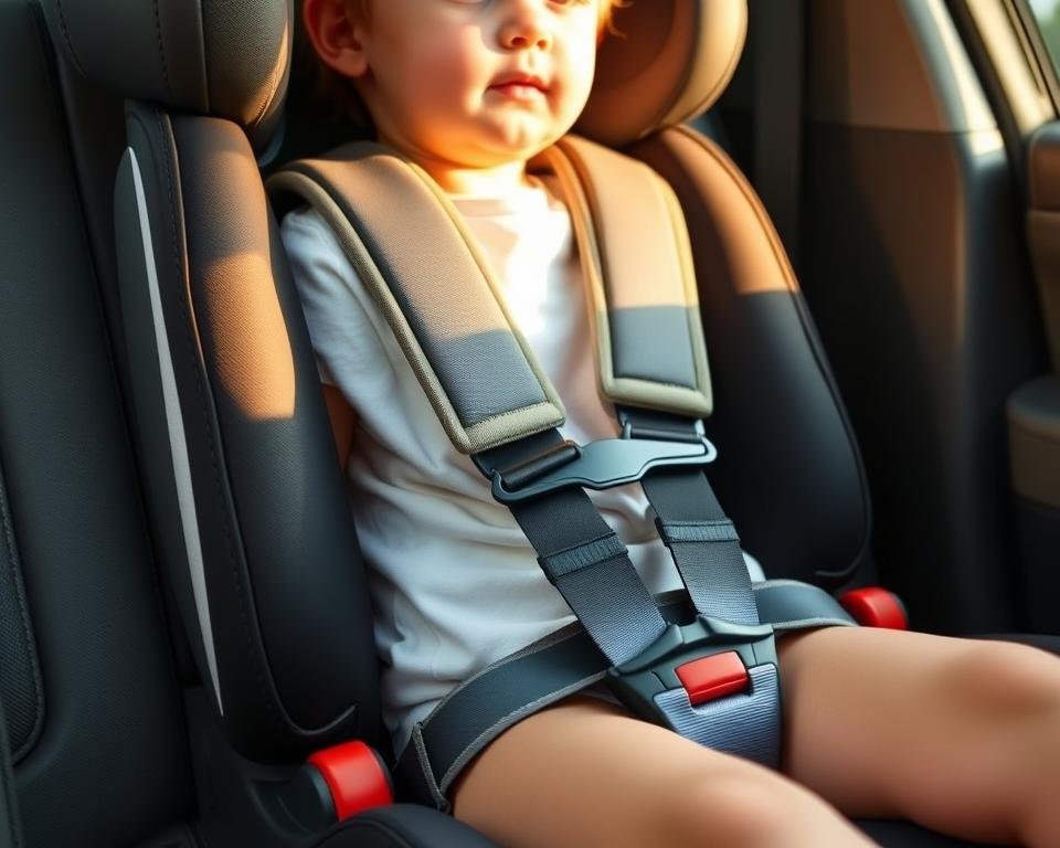 Ajuste de cinturones en silla infantil