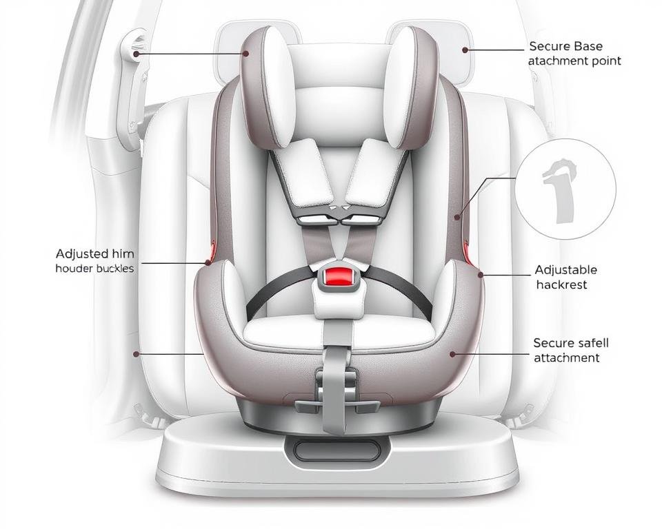 Componentes de seguridad de silla infantil
